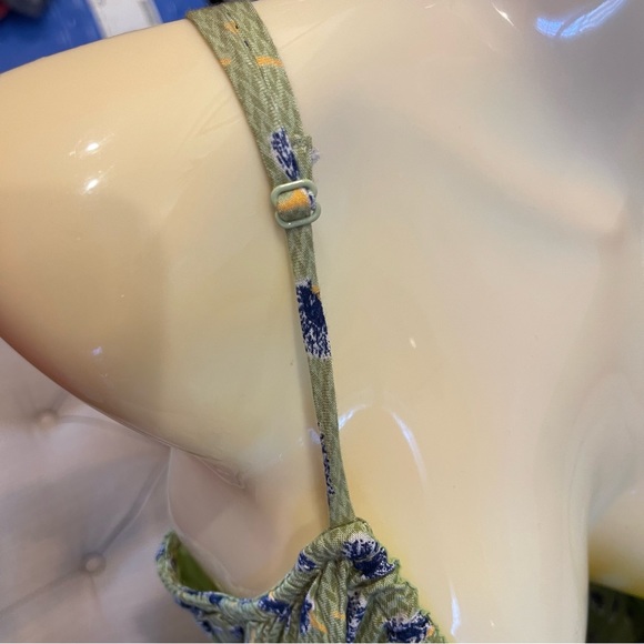 Urban Outfitters Kamaryn Green Dandelion Floral Dress Size M - Picture 7 of 11